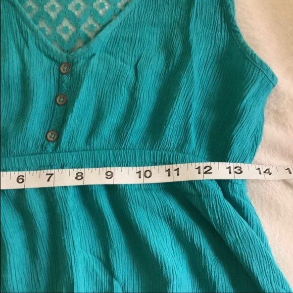 NWOT ~ Bright Blue High-Low Cotton Dress - Picture 9 of 10